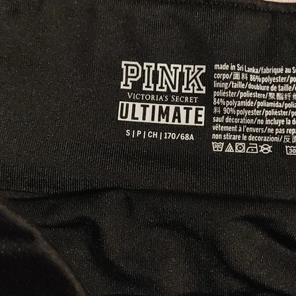 PINK Victoria's Secret Gray and Black Athletic Shorts Women's size Small NWOT - Picture 2 of 5